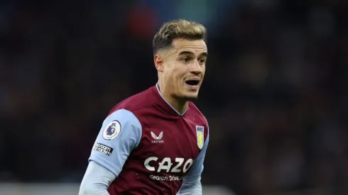BIRMINGHAM, ENGLAND – FEBRUARY 04: Philippe Coutinho of Villa in action during the Premier League match between Aston Villa and Leicester City at Villa Park on February 04, 2023 in Birmingham, England. (Photo by Richard Heathcote/Getty Images)
