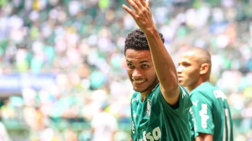 SP - Sao Paulo - 25/01/2022 - COPA SAO PAULO 2022, PALMEIRAS X SANTOS - Gabriel Silva jogador do Palmeiras comemora seu gol durante partida contra o Santos no estadio Arena Allianz Parque pelo campeonato Copa Sao Paulo 2022. Foto: Marcello Zambrana/AGIF