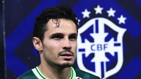 SP – SAO PAULO – 29/04/2023 – BRASILEIRO A 2023, PALMEIRAS X CORINTHIANS – Raphael Veiga jogador do Palmeiras durante partida contra o Corinthians no estadio Arena Allianz Parque pelo campeonato BRASILEIRO A 2023. Foto: Ettore Chiereguini/AGIF
