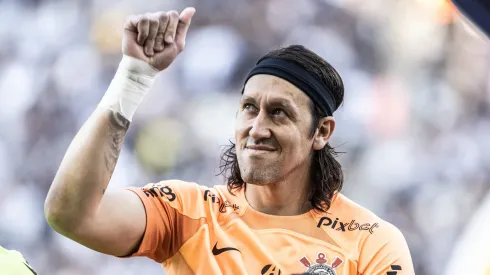 Foto: Abner Dourado/AGIF – Cassio jogador do Corinthians durante partida contra o Sao Paulo no estadio Arena Corinthians pelo campeonato BRASILEIRO A 2023. 
