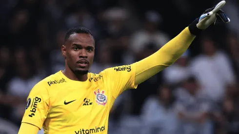 SP – SAO PAULO – 28/06/2023 – LIBERTADORES 2023, CORINTHIANS X LIVERPOOL – URU – Carlos Miguel goleiro do Corinthians durante partida contra o Liverpool – URU no estadio Arena Corinthians pelo campeonato Libertadores 2023. Foto: Ettore Chiereguini/AGIF
