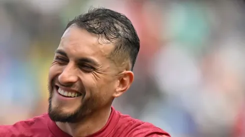 UDINE, ITALY - APRIL 23: Rodrigo Becao and Roberto Pereyra of Udinese Calcio celebrate during the Serie A match between Udinese Calcio and US Cremonese at Dacia Arena on April 23, 2023 in Udine, Italy. (Photo by Alessandro Sabattini/Getty Images)
