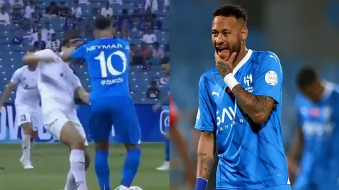 Foto Esq.: Reprodução Transmissão/Internet e Foto Dir.: Yasser Bakhsh/Getty Images - Neymar