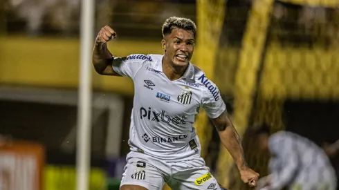 Foto: Divulgação/Santos – Marcos Leonardo: centroavante mandou recado no Peixe
