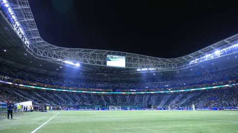 SP – SAO PAULO – 09/08/2023 – LIBERTADORES 2023, PALMEIRAS X ATLETICO-MG – Torcida do Palmeiras durante partida contra Atletico-MG no estadio Arena Allianz Parque pelo campeonato Libertadores 2023. Foto: Ettore Chiereguini/AGIF
