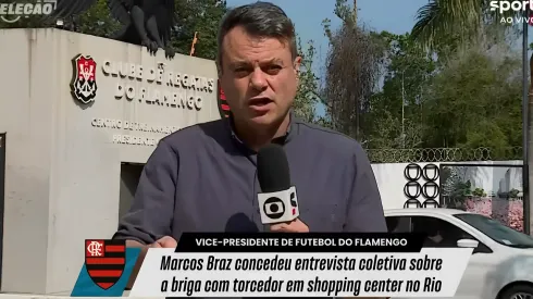 Foto: Reprodução/SporTV – Eric Faria entrou AO VIVO no Seleção SporTV para contestar versão de Braz à imprensa
