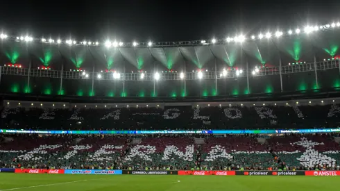 Torcida do Fluminense durante partida contra Olimpia no estadio Maracana pelo campeonato Libertadores 2023. Foto: Thiago Ribeiro/AGIF