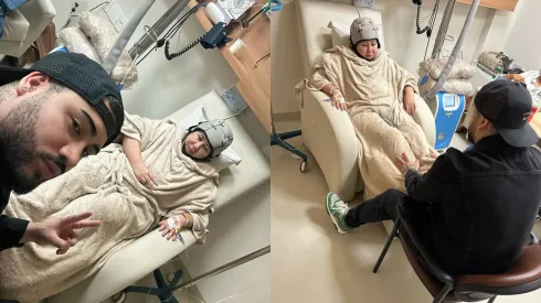 Kevinho e sua mãe no hospital – Foto: Instagram @kevinho
