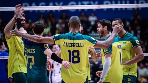 Brasil durante a Liga das Nações deste ano. Foto: FIVB
