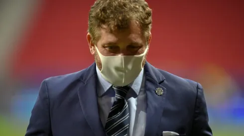 DF – Brasilia – 18/06/2021 – COPA AMERICA 2021, ARGENTINA X URUGUAI – Alejandro Dominguez presidente da CONMEMBOL (Confederacao Sul-Americana de Futebol) visto em campo antes da partida entre Argentina e Uruguai durante partida no estadio Mane Garrincha pelo campeonato Copa America 2021. Foto: Mateus Bonomi/AGIF