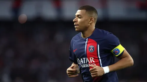 PARIS, FRANCE - JUNE 03: Kylian Mbappe of Paris Saint-Germain in action during the Ligue 1 match between Paris Saint-Germain and Clermont Foot at Parc des Princes on June 03, 2023 in Paris, France. (Photo by Julian Finney/Getty Images)