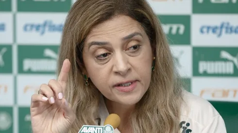 SP - Sao Paulo - 16/12/2021 - PALMEIRAS, COLETIVA PRESIDENTE - A Presidente do Palmeiras Leila Pereira durante coletiva de imprensa realizada no CT Barra Funda. Foto: Ettore Chiereguini/AGIF