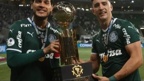Gomez e Piquerez (Foto: Cesar Greco/Palmeiras)