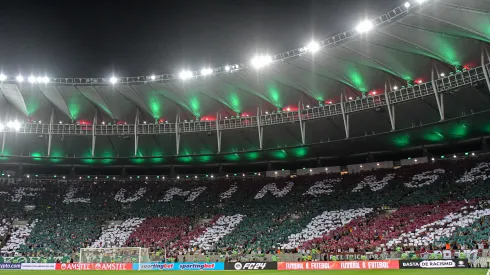 Mosaico da torcida do Fluminense – Foto: Thiago Ribeiro/AGIF
