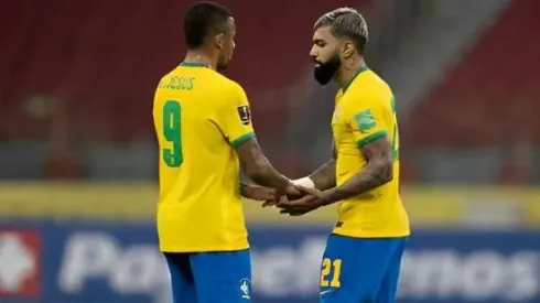 Foto: Lucas Figueiredo/CBF – Gabriel Jesus e Gabigol já foram companheiros de Seleção Brasileira
