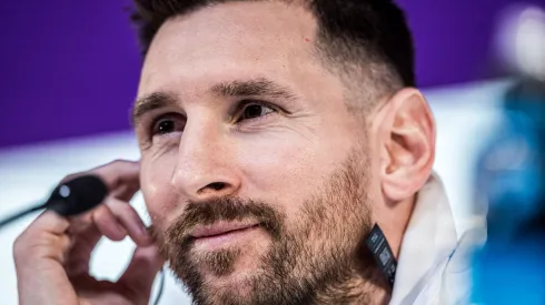 Catar – 21/11/2022 – COPA DO MUNDO 2022, COLETIVA LIONEL MESSI – Lionel Messi jogador do Argentina durante em coletiva de imprensa realizada no QNCC (Qatar National Convention Centre). Foto: Pedro Martins/AGIF
