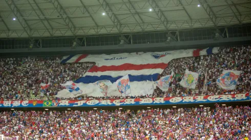 CE – FORTALEZA – 09/07/2023 – BRASILEIRO A 2023, FORTALEZA X ATHLETICO-PR – Torcida do Fortaleza durante partida contra Athletico-PR no estadio Arena Castelao pelo campeonato Brasileiro A 2023. Foto: Lucas Emanuel/AGIF
