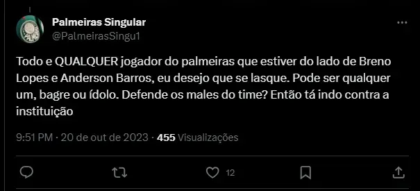 Palmeiras tweet 1