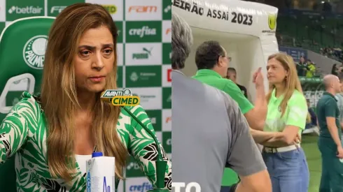 Foto Esq.: Flickr Oficial SE Palmeiras/Cesar Greco e Foto Dir.: Reprodução Tayna Fiori/Twitter - Leila Pereira