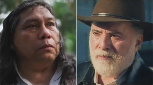 Jurecê (Daniel Munduruku) e Antônio (Tony Ramos) – Fotos: Reprodução/TV Globo 
