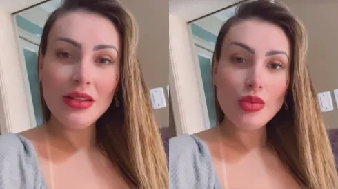 Andressa Urach não teve paciência para a pergunta de seguidor nas redes sociais
