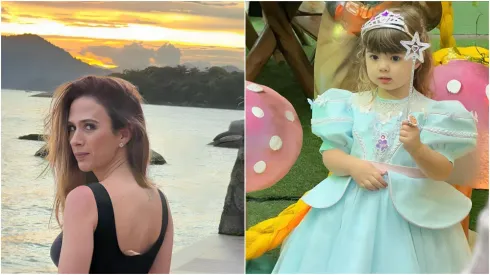 Tatá e a filha no aniversário de Clara Maria; Fotos: Instagram oficial de Clara Maria.
