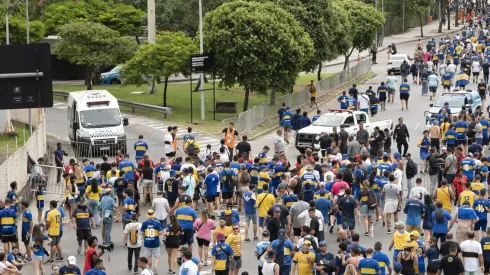 Torcida do Fluminense e Boca aprontam antes da final – Foto: Jorge Rodrigues/AGIF
