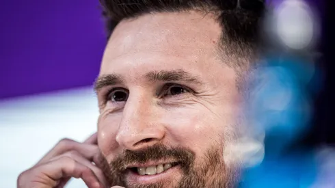 Lionel Messi jogador do Argentina durante em coletiva de imprensa realizada no QNCC (Qatar National Convention Centre). Foto: Pedro Martins/AGIF
