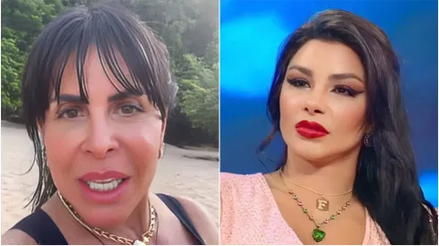 Gretchen alfineta Jenny Gontijo nas redes – Foto 1: Reprodução/Instagram de Gretchen | Foto 2: Reprodução/Record TV
