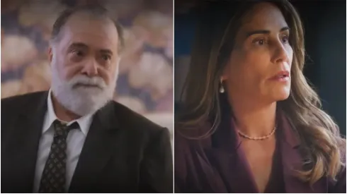 Antônio e Irene em 'Terra e Paixão'. Fotos: Reprodução/TV Globo
