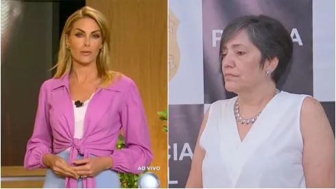 Ana Hickmann e a delegada Márcia Pereira Cruz – Fotos: Insagram Ana Hickmann e  Reprodução/TV Globo
