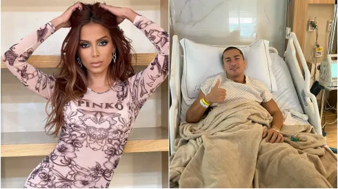 Anitta manda recado para o irmão após cirurgia –  foto 1: Instagram oficial de Anitta. Foto 2: Instagram oficial de Renan Machado.
