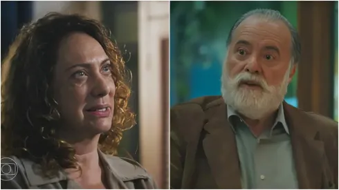 Após casamento, Agatha começa a envenenar Antônio. Reprodução: TV Globo.
