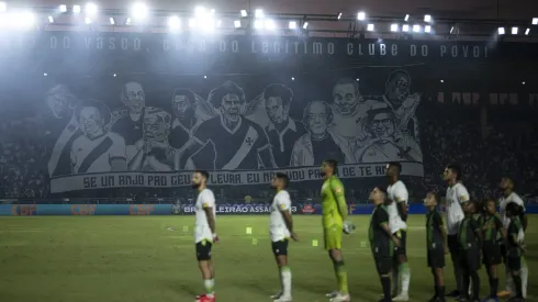 Mosaico no estádio São Januário para partida entre Vasco e America-MG pelo campeonato Brasileiro A 2023. Foto: Jorge Rodrigues/AGIF
