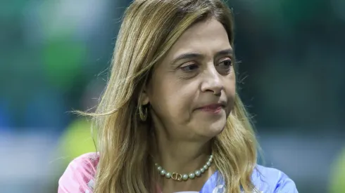 Leila Pereira, presidente do Palmeiras, em jogo da Série A do Brasileirão – Foto: Marcello Zambrana/AGIF
