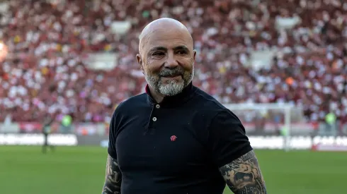 Técnico Jorge Sampaoli no estádio do Maracanã, quando comandava o Flamengo