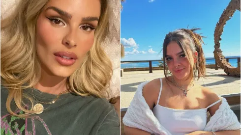 Em live, Yasmin evita supostas comparações com Mel Maia. Reprodução: Instagram/Yasmin Brunet. Reprodução: Instagram/Mel Maia.
