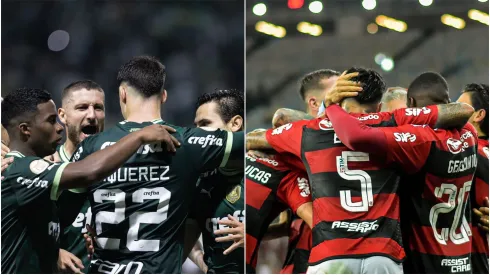 Palmeiras e Flamengo. Abner Dourado/ Thiago Ribeiro/AGIF
