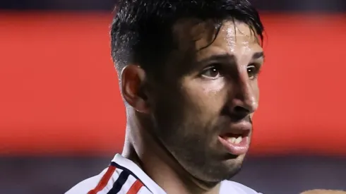 Calleri jogador do São Paulo durante partida contra o Corinthians no estádio Morumbi pelo campeonato Copa do Brasil 2023. Foto: Marcello Zambrana/AGIF
