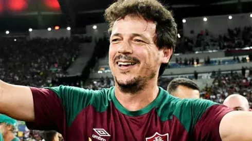 Fernando Diniz comemorando vitória – Foto: Divulgação/Fluminense
