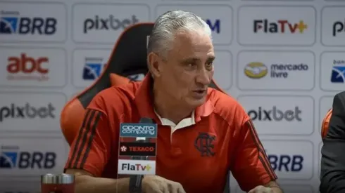 Tite durante coletiva do Flamengo - Foto: Gilvan de Souza/Flamengo