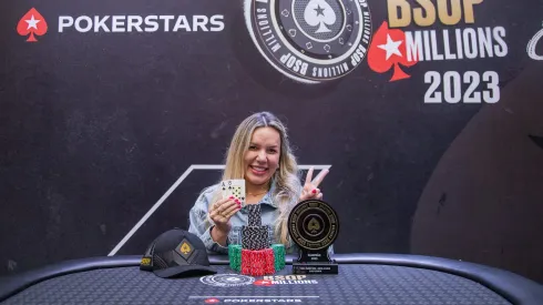 Samara Brito alcançou a vitória em novo torneio de poker no BSOP Millions
