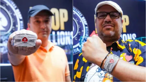 Marcelo Medeiros (à esquerda) e José Heraldo (à direita) levaram braceletes do BSOP