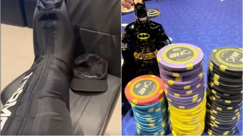 Neymar utilizou bota de compressão e jogou poker com amigos
