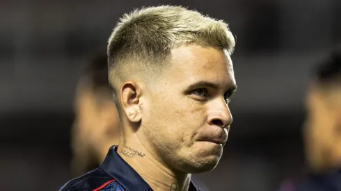 Soteldo jogador do Santos durante partida contra o Cuiaba no estadio Vila Belmiro pelo campeonato Brasileiro A 2023. Foto: Abner Dourado/AGIF
