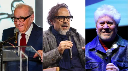 Martin Scorsese (Photo by Jerod Harris/Getty Images) Alejandro Gonzales (Photo by Randy Shropshire/Getty Images for Netflix) Pedro Almodóvar (Photo by John Lamparski/Getty Images for FLC)
