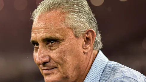 Tite, técnico do Flamengo, durante partida contra o Bragantino no estadio Maracana pelo campeonato Brasileiro A 2023. Foto: Thiago Ribeiro/AGIF
