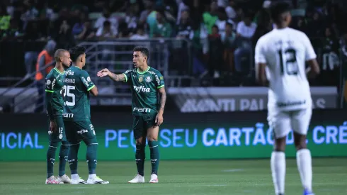 Marcos Rocha jogador do Palmeiras durante partida contra o Goias no estadio Arena Allianz Parque pelo campeonato Brasileiro A 2023. Foto: Ettore Chiereguini/AGIF
