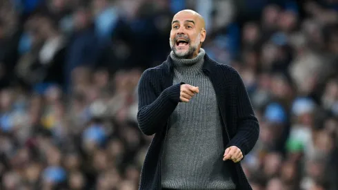Pep Guradiola comandando o Manchester City. Foto: Shaun Botterill/Getty Images