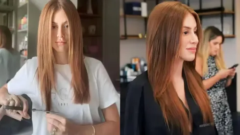 Mari Maria apara pontas do cabelo após realizar corte com renomado cabeleireiro. Foto: Reprodução/Instagram – Mari Maria
